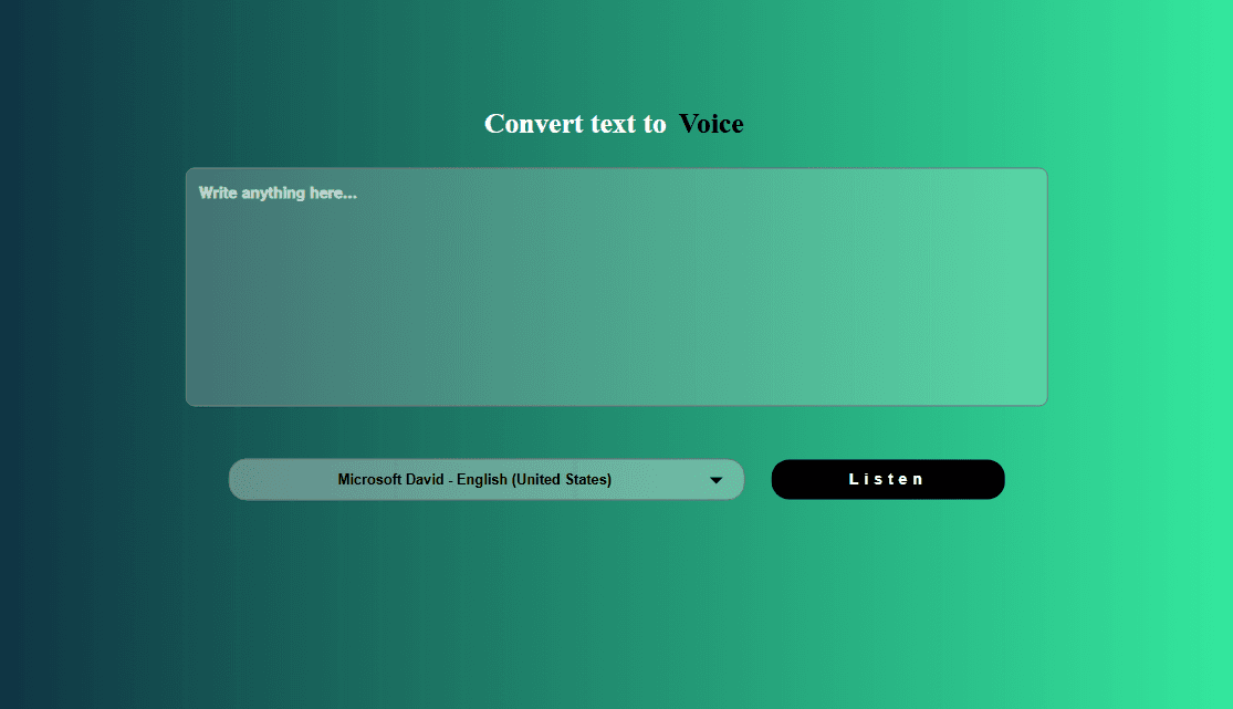 Text to Voice Converter
